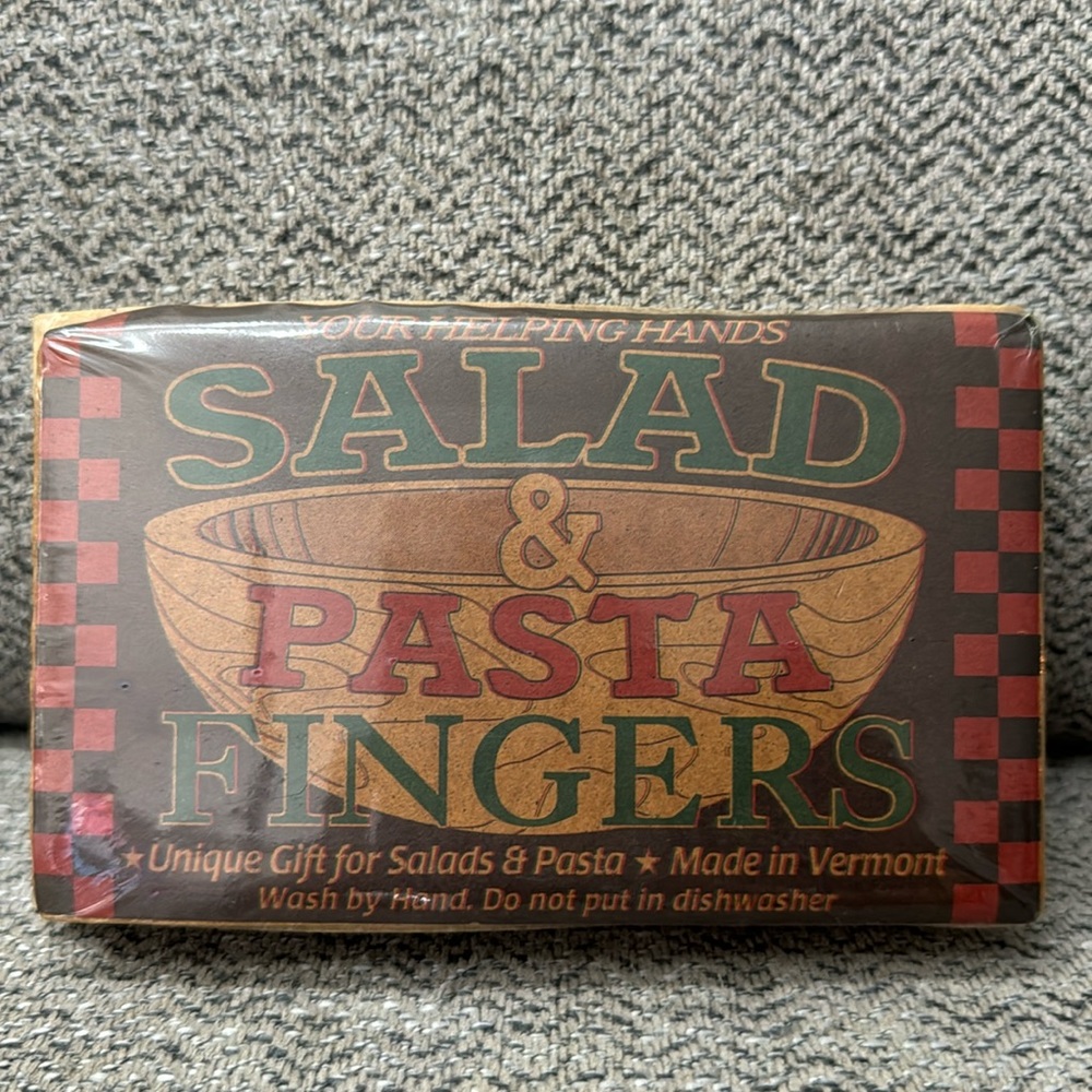 NEW Salad & Pasta Fingers Wood Made in Vermont